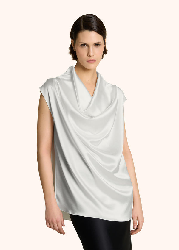 SEIDENBLUSE MIT DRAPIERUNG