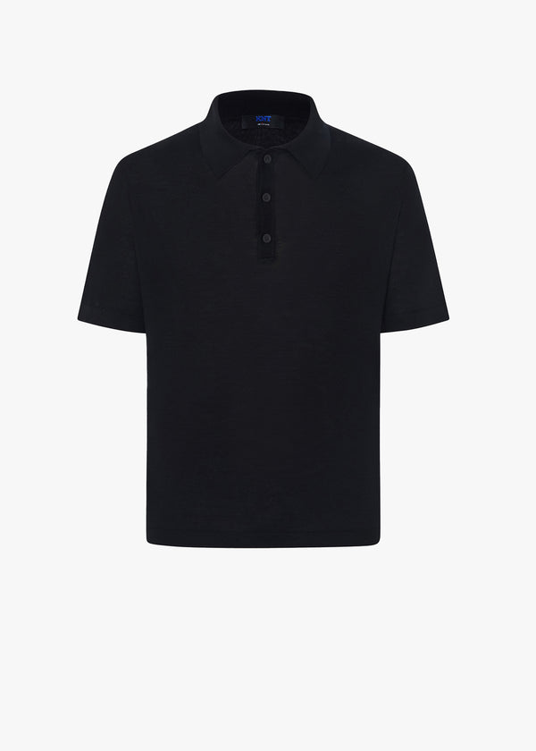 DELUXE-POLOSHIRT AUS WOLLE UND SEIDE